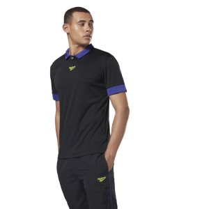 Bluza Męskie Reebok Classic Football Polo Czarne PL 93CIZLD